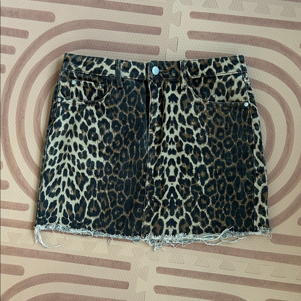 NuMe Leopard Print Skirt